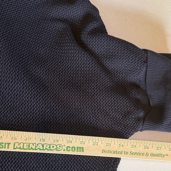 Liz Claiborne Navy Open Front Cardigan XLT Heavyweight Knit Sweater - Picture 11 of 13